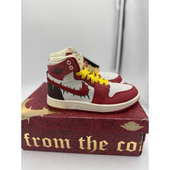 Size 5 - Teyana Taylor x Air Jordan 1 Zoom Comfort 2 High A Rose From Harlem W - Picture 1 of 9